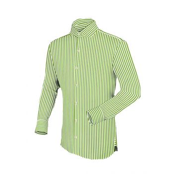 Apparel Olive Green Stripes Basic Casual Shirt Code Olive Green Ea